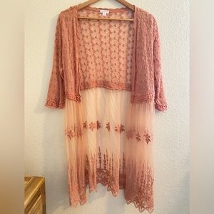 Boho Lace Sheer Kimono